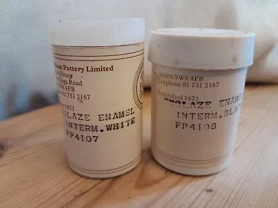 Buy FULHAM Pottery Onglaze Enamel Interm Fp4107 White &  Fp4108 Black • 6.99£