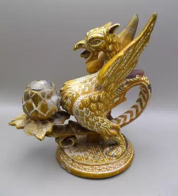 Buy Cantagalli Grotesque Italian Griffin Form Faience Chamberstick..c.1850 • 9.99£