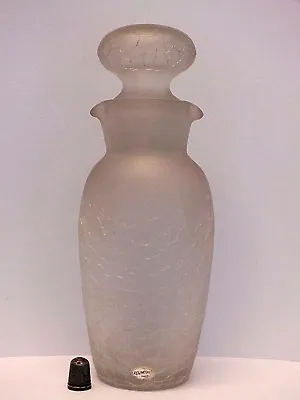 Buy Reijmyre 1960s-1970s Swedish Frosted Crackle/ Craquelle Glass Carafe/ Decanter • 18.99£