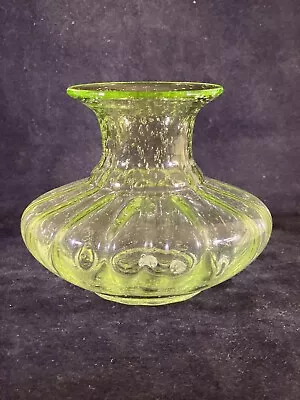 Buy Vintage Green Seed Glass Vase By Boit, France  • 31.66£