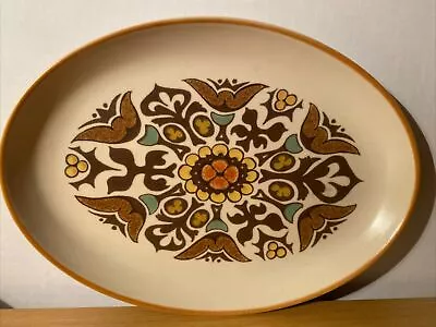 Buy Denby Langley Vintage Oval Plate Floral Paisley Mid Century England 11” (28cm) • 9.95£