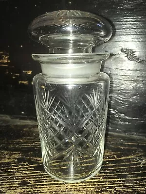 Buy Vintage Cut Glass Pickle Jar With Ground Glass Stopper • 7£