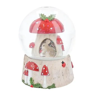 Buy Gisela Graham Toadstool Mouse Christmas Musical Snow Globe Novelty Decoration • 33.99£