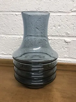 Buy Riihimaki Hooped Glass Vase Smokey Blue • 15£