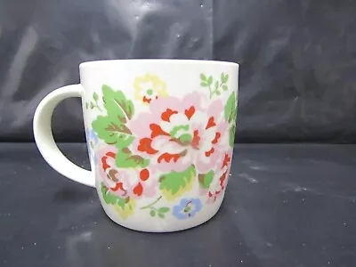 Buy Cath Kidston Retro Vintage Floral White With Red Roses Bone China Mug By Queens • 7.50£