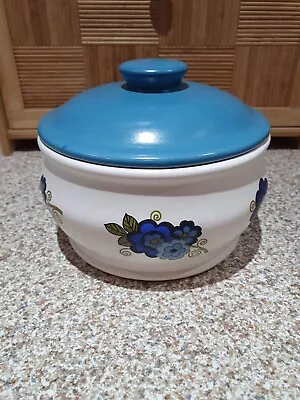 Buy Vintage Rare Crown Devon Carnaby Blue Pot- 1960s  • 15£