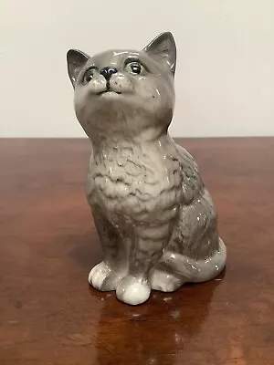 Buy EXCELLENT ROYAL DOULTON GREY - TAUPE  KITTEN / CAT  BLACK BACK STAMP  10cm TALL • 7.99£