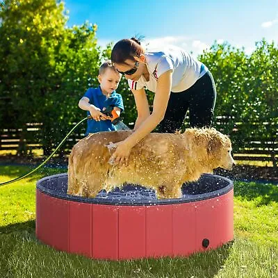Buy Heavy-duty Pet Swimming Pool Dog Cat Animal Bath Tub Big Outdoor Pond Waterproof • 32.92£
