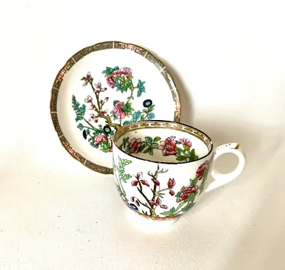 Buy Coalport Duchess Tea Cup & Saucer Set Indian Tree Pattern Porcelain England VTG • 32.74£