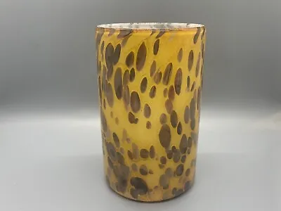 Buy Art Glass Hand Blown Signed By Artist Leopard-Animal Print Design Vase • 8.62£