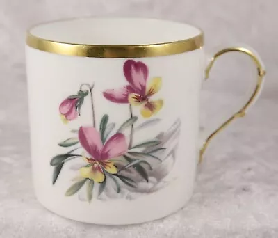 Buy Royal Worcester Alpine Flowers Coffee Espresso Cup Pansy Style LOT B • 2.50£