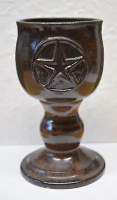 Buy Handmade 6  Studio Pottery Goblet With Star Design - Unmarked • 9.99£