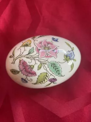 Buy Minton Bone China Floral Egg Trinket Bowl 4.5 Inches Long, Haddon Hall Pattern • 10.99£