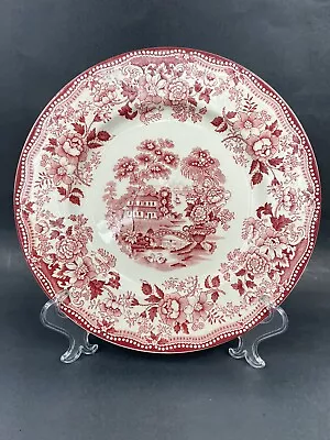 Buy Royal Staffordshire Red Pink Dinner Plate(s) Tonquin By Clarice Cliff England • 14.43£