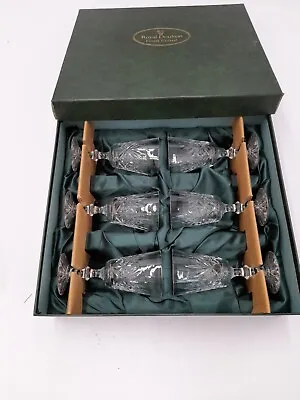 Buy Royal Doulton 6x Finest Crystal Cut Glass Wine Glasses In Presentation Box • 20.99£