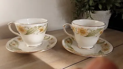 Buy Vintage Duchess Greensleeves Breakfast Cup & Saucer X 2 Floral Fine Bone China • 13.95£