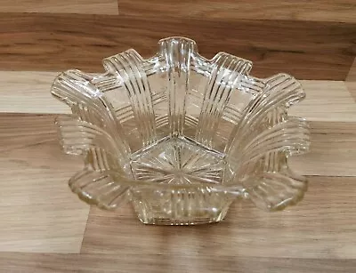 Buy Sowerby Pentagonal Tinted Bowl Pressed Flint Glass 1950's • 12.99£