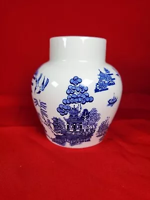 Buy Beautiful Vintage Coalport Blue & White Vase Willow Pattern Retro Collectable  • 9.99£