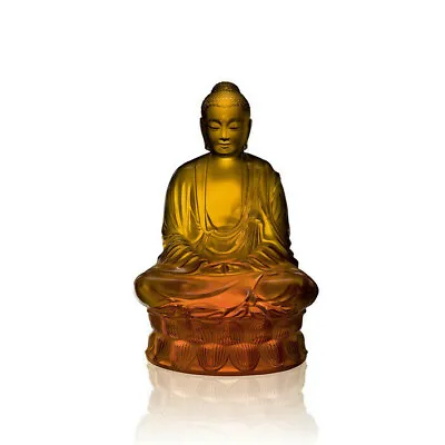 Buy Lalique Crystal Buddha Sculpture Amber Small #10140300 Brand Nib Signed Save$ Fs • 1,678.30£