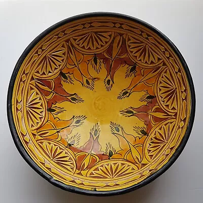 Buy Moroccan Ceramic Pottery Bowl Wall Hanging Safi La Chapelle 25cm Artist Morocco • 44.50£