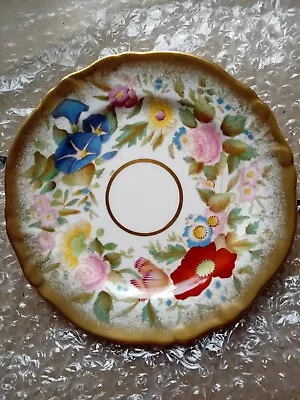 Buy Vintage Hammersley Queeen Anne Floral Gold Saucer Very Good Condition • 6.99£