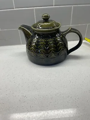 Buy Vintage Ceramic Tea Pot Olive Green Arran Made In England  • 24.13£
