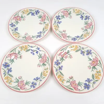 Buy Staffordshire Tableware Chelsea Side Plates 18cm Pink Floral Pattern England X 4 • 16£