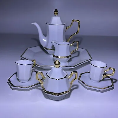 Buy Miniature Tea Set White China Cups Saucers Coffee Pot • 25£