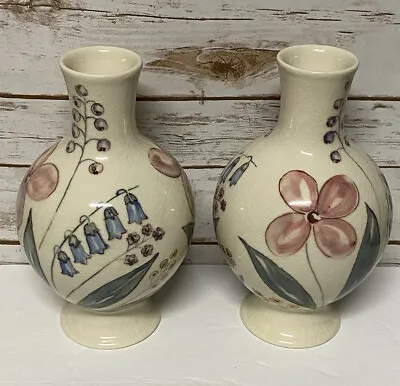 Buy Rare Matching Set Rookwood Floral Crackle Glass Pottery Vases XLV 6917 • 1,041.13£