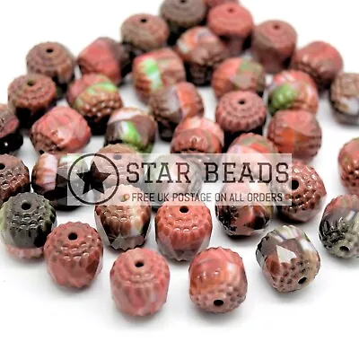 Buy Czech Faceted Pressed Glass Bols Cathedral Beads - Pick Colour & Size • 3.80£