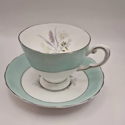 Buy Vintage Tuscan Fine China F347 Pastel Baby Blue Tea Cup Saucer Duo Dragonfly  • 8£