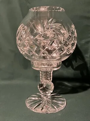 Buy Crystal Cut Glass Lantern Table Candle Holder Exquisite Heavy In Two Parts • 50£
