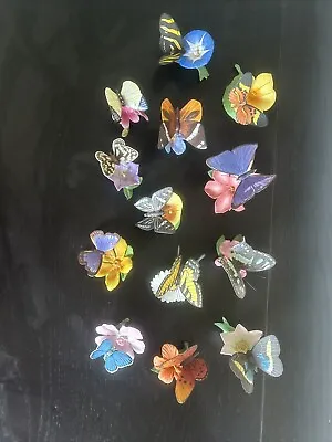 Buy Vintage 13 Franklin Mint FM Butterflies Of The World Figurines 1985 Collectable • 80£
