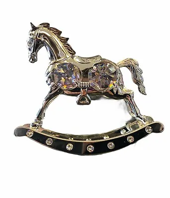 Buy Silver Plated With Swarovski Crystals Rocking Horse By Crystal Temptations • 12.99£