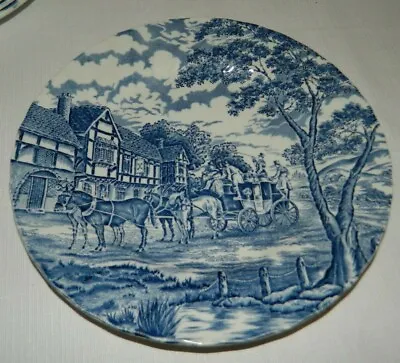 Buy Myott Royal Mail Staffordshire Ironstone Blue Ware Dinner Plate 9.75 Inches • 15.16£