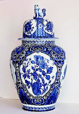 Buy DELFT XL GINGER JAR 18.5 INCHES LIDDED VASE EXCELLENT By ROYAL SPHINX HOLLAND • 138.75£