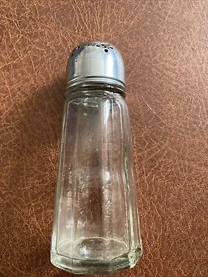 Buy Decagon Glass Shaped Vintage Metal Screw Top Tall Sugar Pot • 5.50£