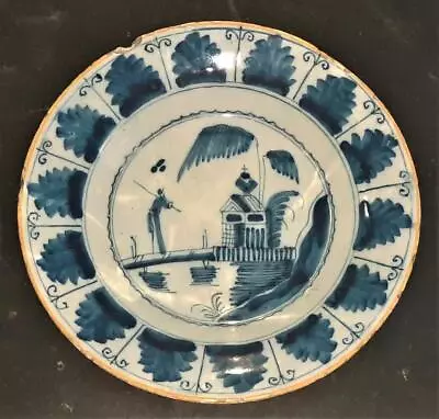 Buy Rare 17th - 18th C Beautiful English Ming Wanli Style Delft Plate C 1680+ • 119.99£