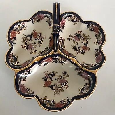 Buy Masons Ironstone Blue Mandalay Trefoil  Hors D'oeuvre Dish Hand Painted 10 Inch • 25.99£
