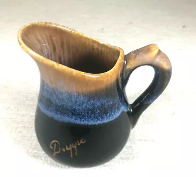 Buy Vintage Studio Brown Blue Glazed Pottery Small Individual Milk Jug H9cm W9 DIYYU • 4.20£