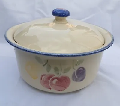 Buy Poole-( Dorset Fruit ) Serving Dish /Casserole Dish And Lid/ Hand Painted. • 16£