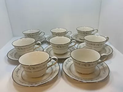 Buy Noritake China Heather 7548 Set Of 8 Cup And Saucers • 48.25£
