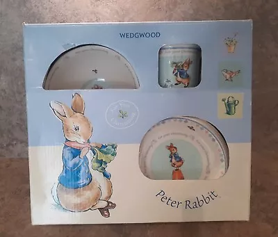Buy Wedgewood Peter Rabbit Gift Set Christening Bowl Plate Mug Cup China Porcelain • 14£