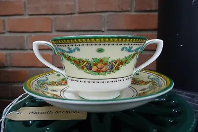 Buy Antique Royal Worcester Windsor Pattern Soup Cup And Saucer • 43.43£