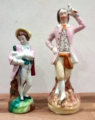 Buy Victorian Thomas Parr Stafforshire Falconer Figure Plue  Continental Figure • 25£