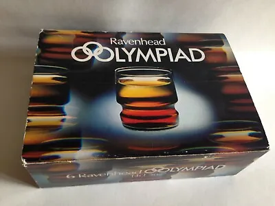 Buy 6 Vintage Boxed Ravenhead Olympiad Glasses 14cl 1970s • 10.99£