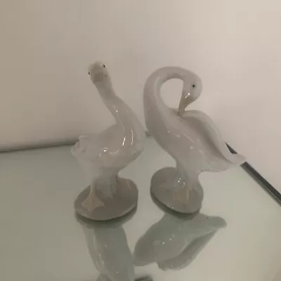 Buy 2 X Lladro Ducks/geese Good Condition.MAKERS MARK ON BASE • 9.99£