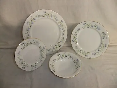 Buy C4 Porcelain Bone China Duchess - Harebell - Floral Tableware, Gilded Rim - 7E5A • 8.94£