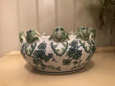 Buy Old Bowl / Planter With Frogs - Chinese ? • 38£