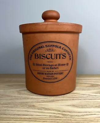 Buy Henry Watson Pottery  The Original Suffolk Canister  Biscuit Storage Jar /Barrel • 24.99£